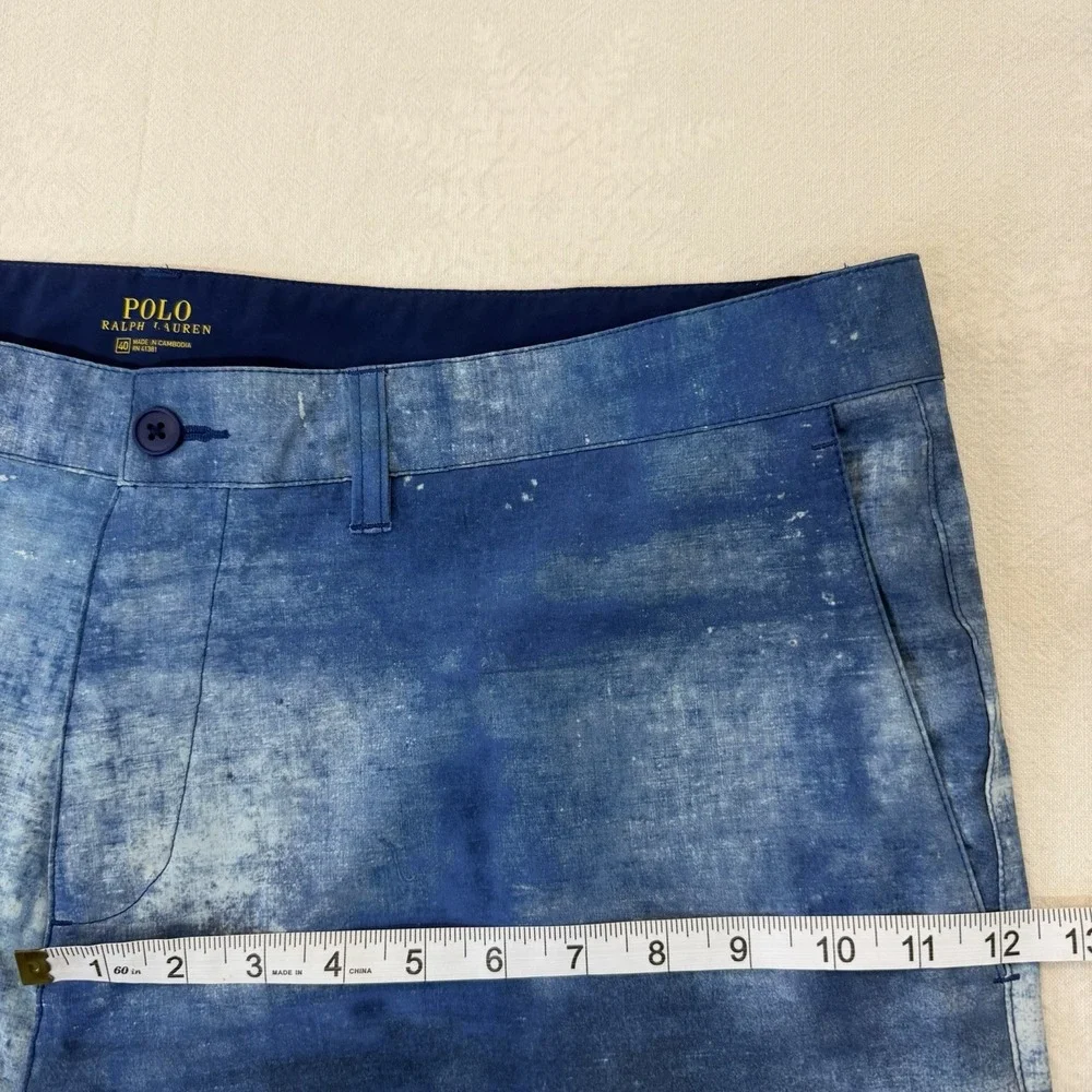 Polo Ralph Lauren Hybrid Performance Shorts Mens 40 Blue Watercolor 9